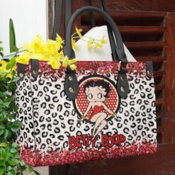 Betty Boop Black Leather Bag Rze1