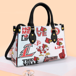 Louisville Cardinals 1g White Leather Bag Rze1