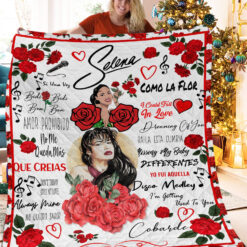 SLN Personalized Quilt Blanket Red Rosie