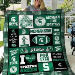 Michigan State Spartans 3g Quilt Blanket Quilt Rze1