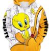 Tweety Bird Funny Zip Hoodie 3D Rze1