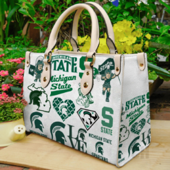 Michigan State Spartans Leather Hand Bag Rze2