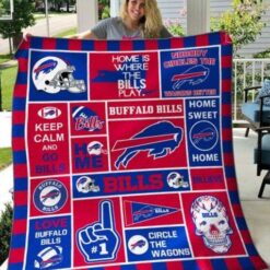 Buffalo Bills 2 Blanket Quilt Rze1