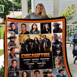 Chicago Fire Blanket Quilt Rze2