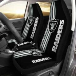Las Vegas Raiders 2 Car Seat Covers Rze1