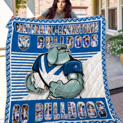 Canterbury Bankstown Bulldogs 2 Blanket Quilt Rze1
