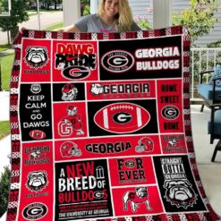 Georgia Bulldogs Quilt Blanket Quilt Rze1