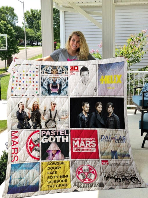 30 seconds to mars albums quilt blanket 02 on sale now design by dalabshopcom 4852 41766