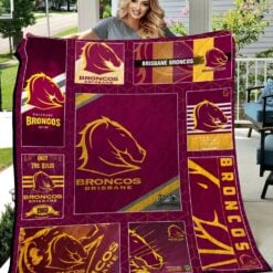 Brisbane Broncos Blanket Quilt Rze1