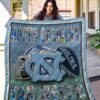 North Carolina Tar Heels Blanket Quilt Rze1