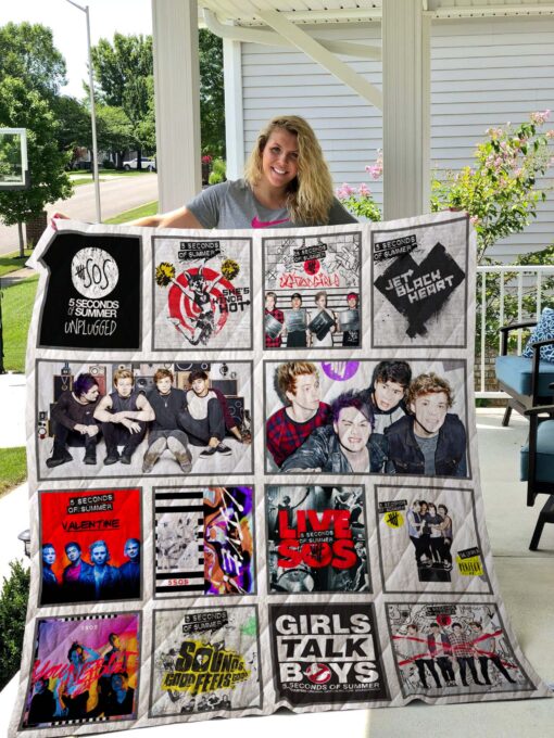 5 seconds of summer quilt blanket 1621675305