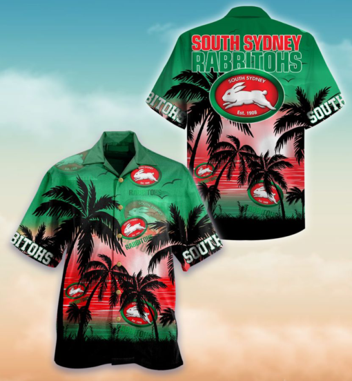 74 Rabbitohs Sunset Hawaiian Shirt