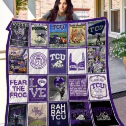 TCU Horned Frogs  lover Blanket Quilt TN