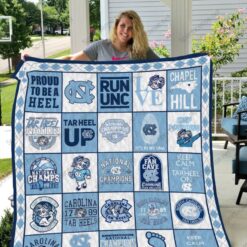 North Carolina Tar Heels 3 Blanket Quilt Rze1
