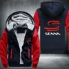 Ayrton Senna Red  Fleece Jacket Rze2