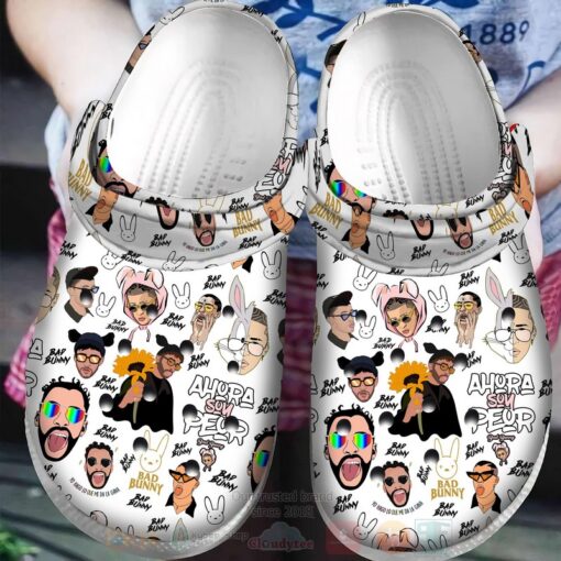 Bad Bunny Pattern Crocband Crocs Clog Shoes