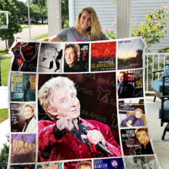 Barry Manilow Quilt  Blanket Quilt Rze2