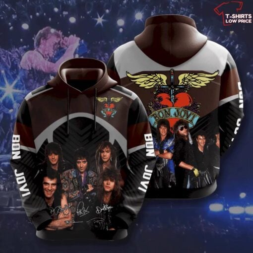 Bon Jovi Hoodie 3D All Over Print For Men And Women 1