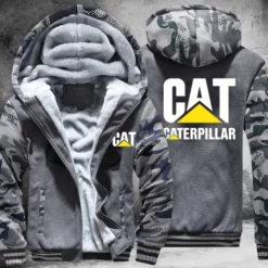 Caterpillar White Fleece Jacket HD21