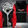 Chevrolet Corvette Red Fleece Jacket Rze2