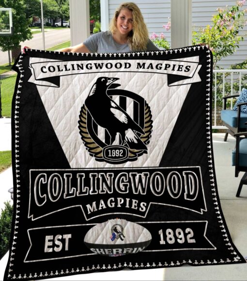 Collingwood Magpies Blanket Quilt