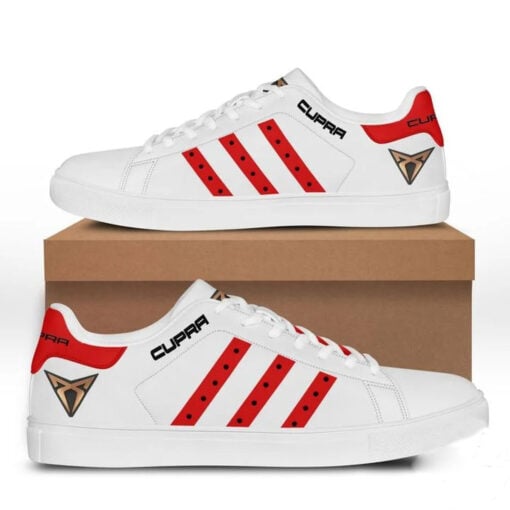 Cupra White And Red Stan Smith Shoes a