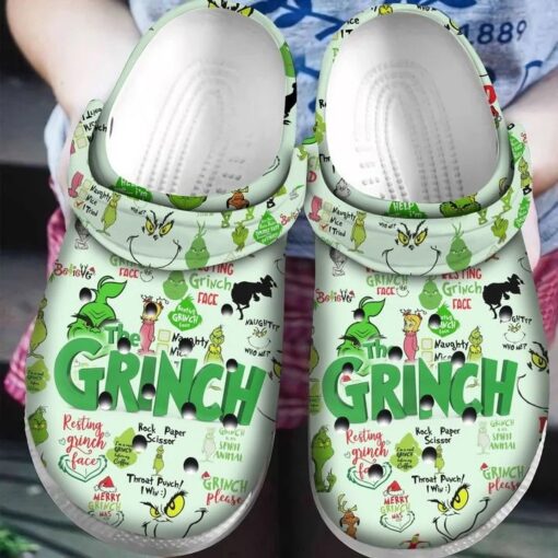 Grinch2BPattern2BChristmas2BCrocs2BCrocband2BClog2BShoes2BFor2BMen2BWomen CIB1y