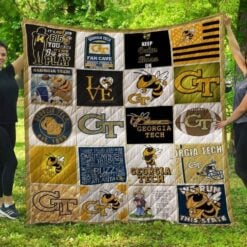 Georgia Tech Yellow Jackets Quilt Blanket Rze2