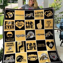 Hamilton Tiger Cats  Blanket Quilt Rze2
