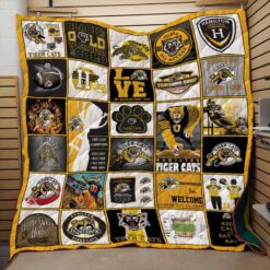 Hamilton Tiger Cats Quilt  Blanket Quilt Rze2