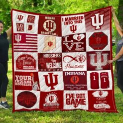 Indiana Hoosiers Quilt  Blanket Rze2