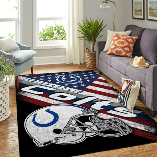 Indianapolis Colts Nfl Team Logo American Style Nice Gift Home Decor Rectangle Area Rug