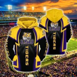 LSU Tigers 1 Hoodie Zip Hoodie 3D Rze1