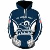 Los Angeles Rams Hoodie Zip Hoodie 3D TN