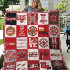 Louisiana Ragin Cajun  Blanket Quilt Rze2
