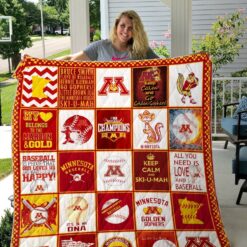 Minnesota Golden Gophers Quilt  Blanket Quilt Rze2