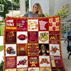 Minnesota Golden Gophers Blanket Quilt Rze2