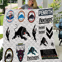Penrith Panthers Quilt Blanket Rze1