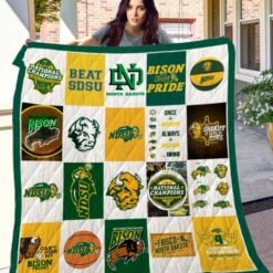 North Dakota State Bison  Blanket Quilt  Rze2
