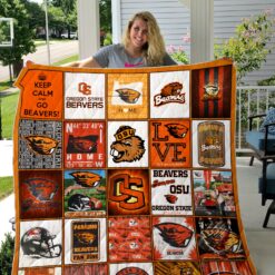 Oregon State Beavers Blanket Quilt Rze2
