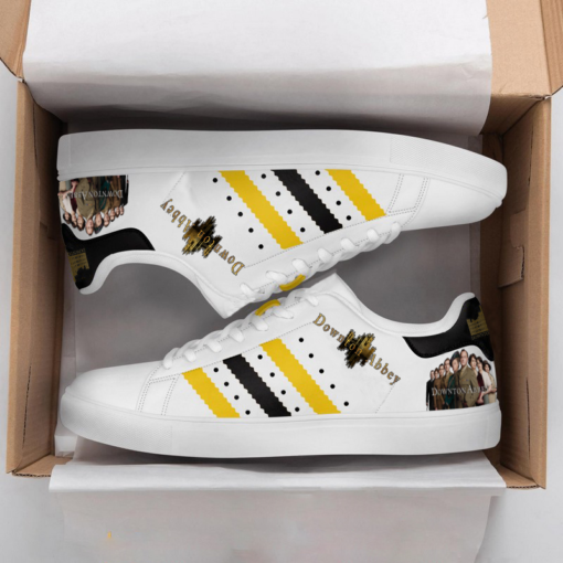 Ramones White Yellow Adidas Stan Smith Low Top Shoes