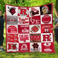 Rutgers Scarlet Knights  Blanket Quilt Rze2