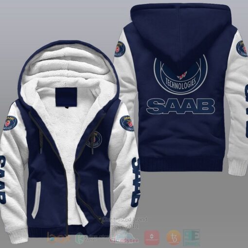 Saab Automobile Car Fleece Hoodie 1 2