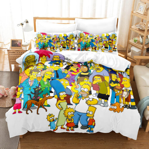 TheSimpsonsCosplayBeddingSetUKQuiltDuvetCoverBedSheetsSets 3