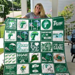 Tulane Green Wave Blanket Quilt  Rze2