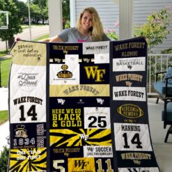 Wake Forest Demon WF Blanket Quilt Rze2