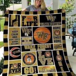 Wake Forest Demon Deacons Blanket Quilt Rze2