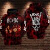 ACDC Band Hoodie Zip Hoodie 3D TO86