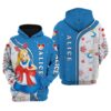 alice in wonderland cartoon graphic outfitsclothing men women kids toddlers aop unisex hoodiezv5ic