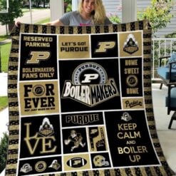 Purdue Boilermakers Blanket Quilt Rze1